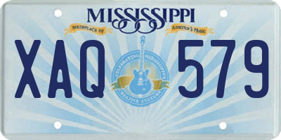MS license plate XAQ579