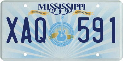 MS license plate XAQ591