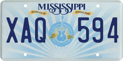 MS license plate XAQ594
