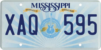 MS license plate XAQ595