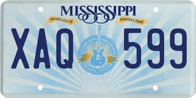 MS license plate XAQ599