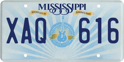 MS license plate XAQ616