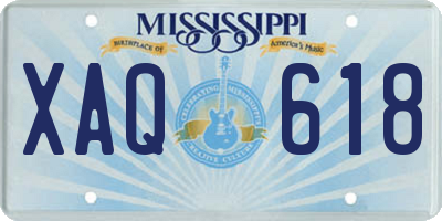 MS license plate XAQ618