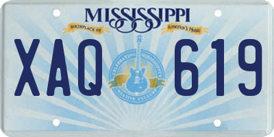 MS license plate XAQ619