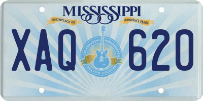 MS license plate XAQ620
