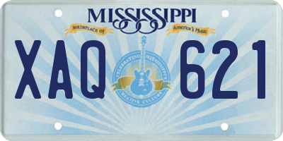 MS license plate XAQ621