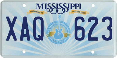 MS license plate XAQ623