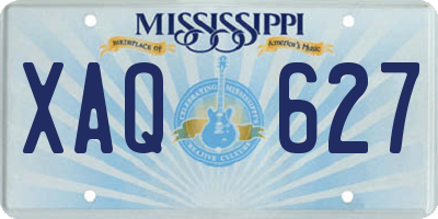MS license plate XAQ627