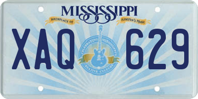 MS license plate XAQ629