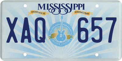 MS license plate XAQ657