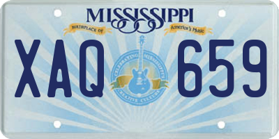 MS license plate XAQ659