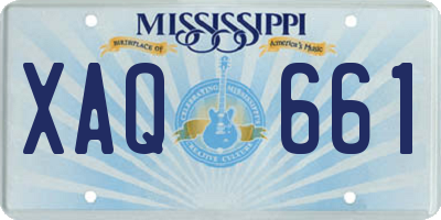 MS license plate XAQ661