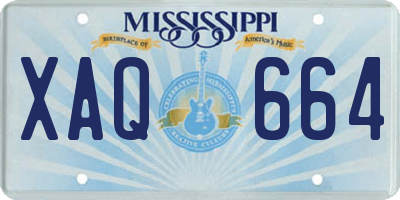 MS license plate XAQ664