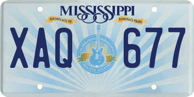 MS license plate XAQ677