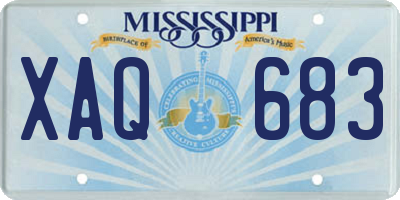 MS license plate XAQ683