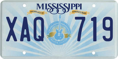 MS license plate XAQ719