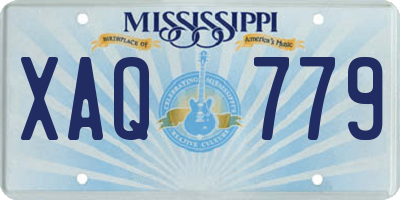 MS license plate XAQ779