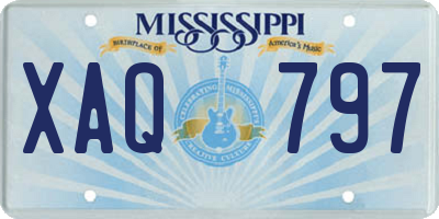 MS license plate XAQ797