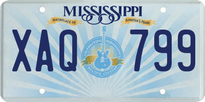 MS license plate XAQ799