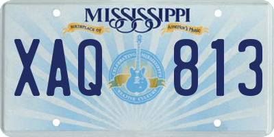 MS license plate XAQ813