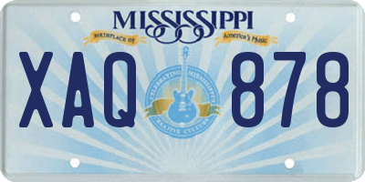 MS license plate XAQ878
