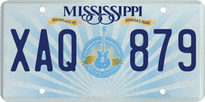 MS license plate XAQ879