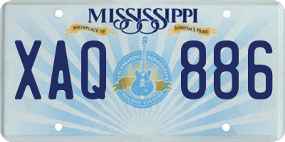 MS license plate XAQ886
