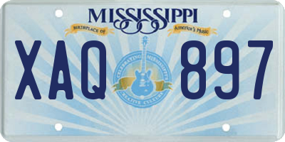 MS license plate XAQ897