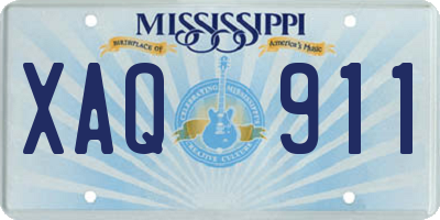 MS license plate XAQ911