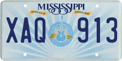 MS license plate XAQ913