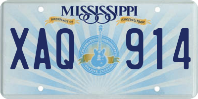 MS license plate XAQ914