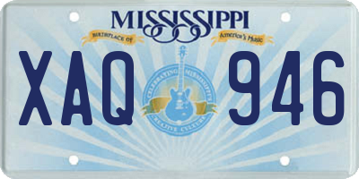 MS license plate XAQ946