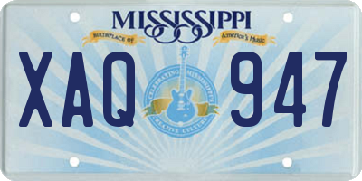 MS license plate XAQ947