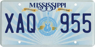 MS license plate XAQ955