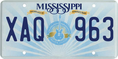 MS license plate XAQ963