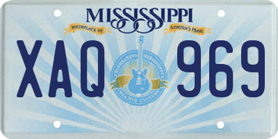 MS license plate XAQ969