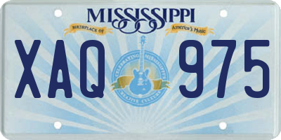 MS license plate XAQ975