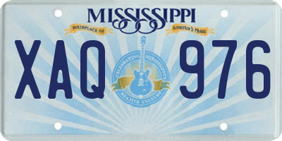 MS license plate XAQ976
