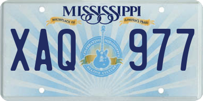 MS license plate XAQ977
