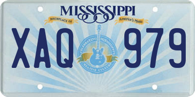 MS license plate XAQ979