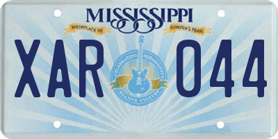 MS license plate XAR044