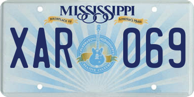 MS license plate XAR069