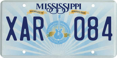 MS license plate XAR084