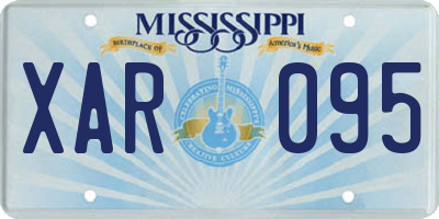 MS license plate XAR095
