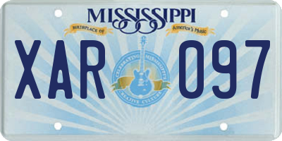 MS license plate XAR097