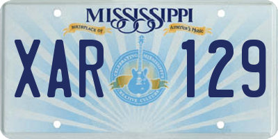 MS license plate XAR129