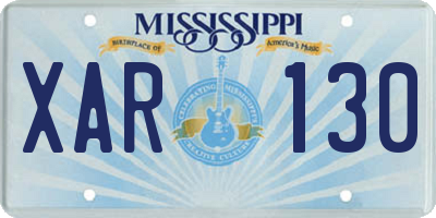 MS license plate XAR130