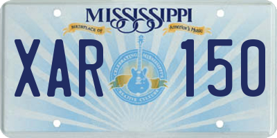 MS license plate XAR150