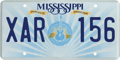 MS license plate XAR156