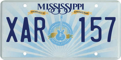 MS license plate XAR157